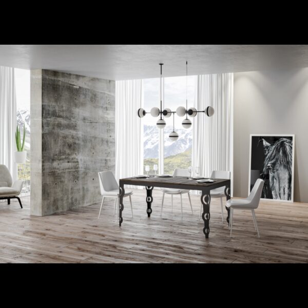 Tavolo allungabile 90x160/420 cm Karamay Evolution telaio Antracite