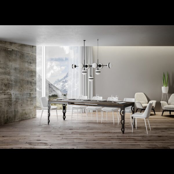 Tavolo allungabile 90x160/420 cm Karamay Evolution telaio Antracite