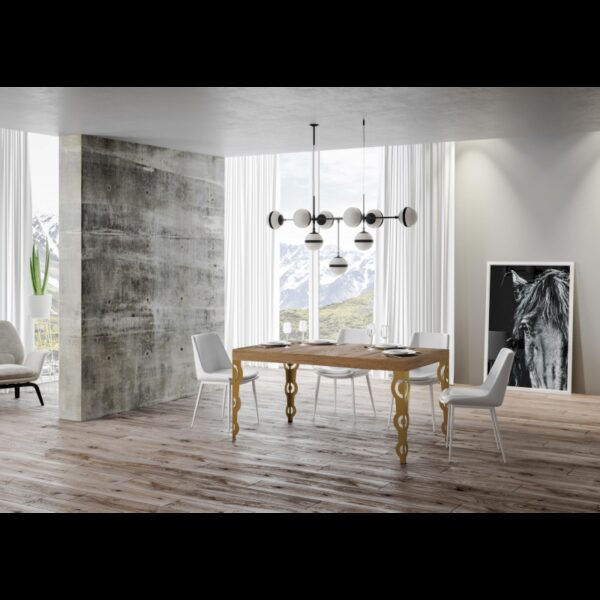 Tavolo allungabile 90x130/234 cm Karamay telaio Oro