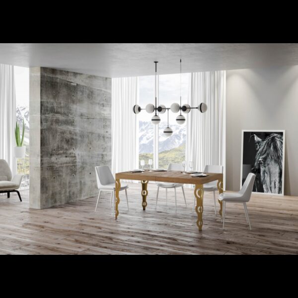 Tavolo allungabile 90x160/264 cm Karamay telaio Oro