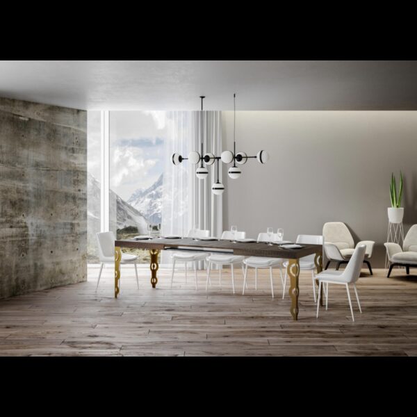 Tavolo allungabile 90x160/264 cm Karamay telaio Oro