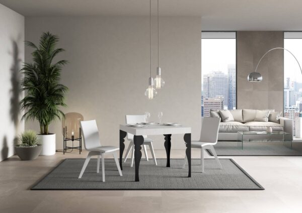 Tavolo allungabile 90x90/246 cm Paxon telaio Antracite