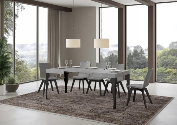 Tavolo allungabile 80x120/204 cm Paxon telaio Antracite
