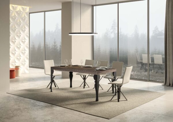 Tavolo allungabile 90x160/264 cm Paxon telaio Antracite