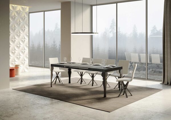 Tavolo allungabile 90x180/284 cm Paxon telaio Antracite