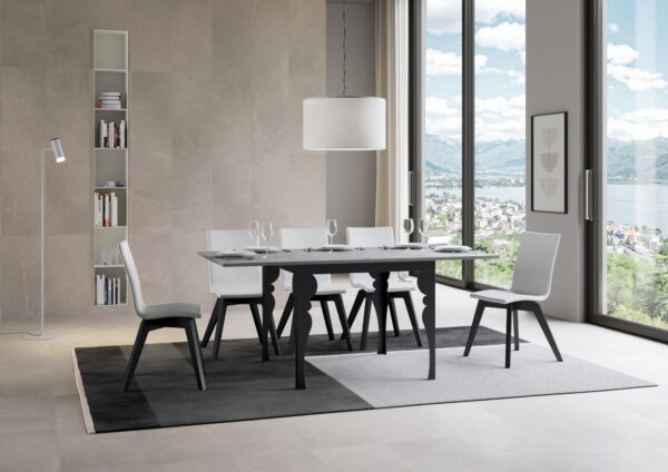 Tavolo apribile 90x90/180 cm Paxon Libra telaio Antracite