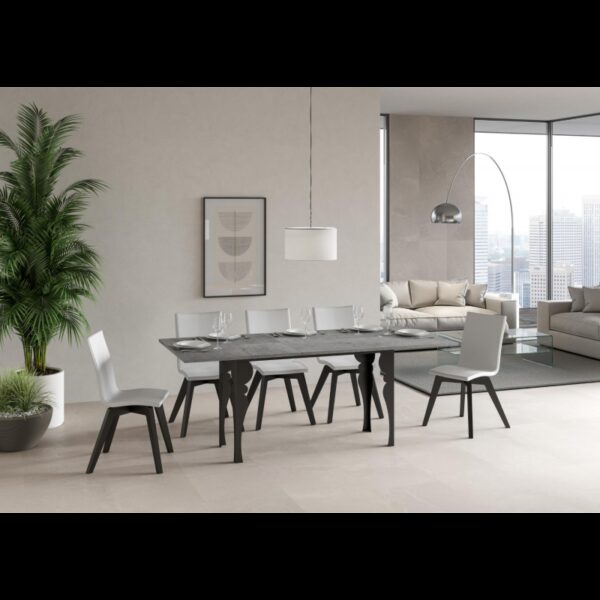 Tavolo apribile 120/200x45/90 cm Paxon Double telaio Antracite