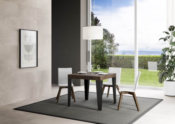 Tavolo allungabile 90x90/246 cm Flame telaio Antracite