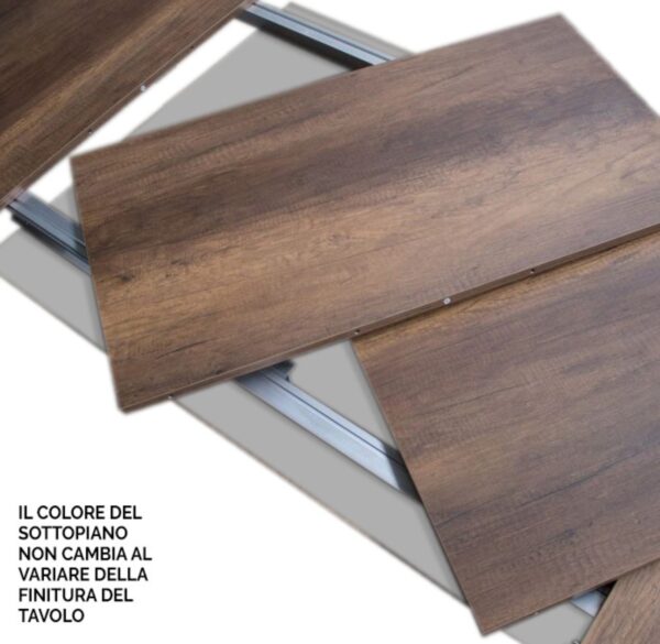 Tavolo allungabile 80x120/204 cm Flame telaio Antracite