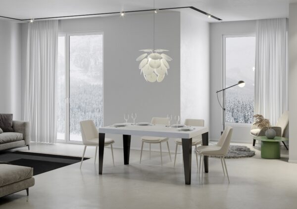 Tavolo allungabile 90x140/244 cm Flame telaio Antracite