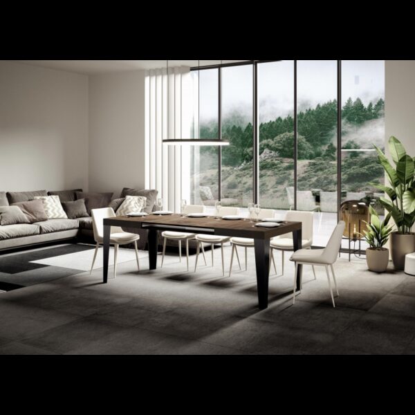Tavolo allungabile 90x140/244 cm Flame telaio Antracite