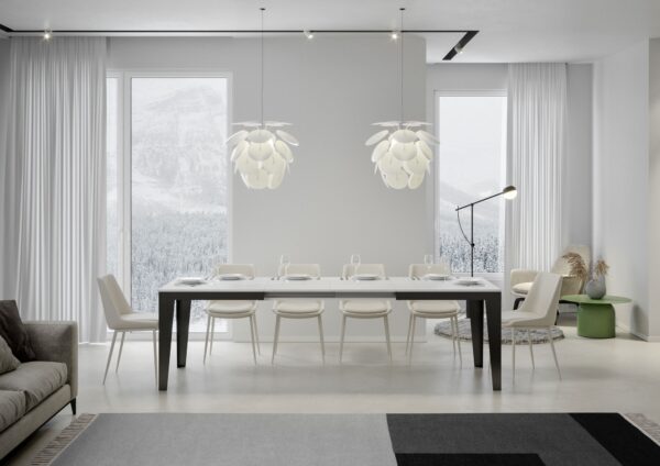 Tavolo allungabile 90x180/284 cm Flame Evolution telaio Antracite