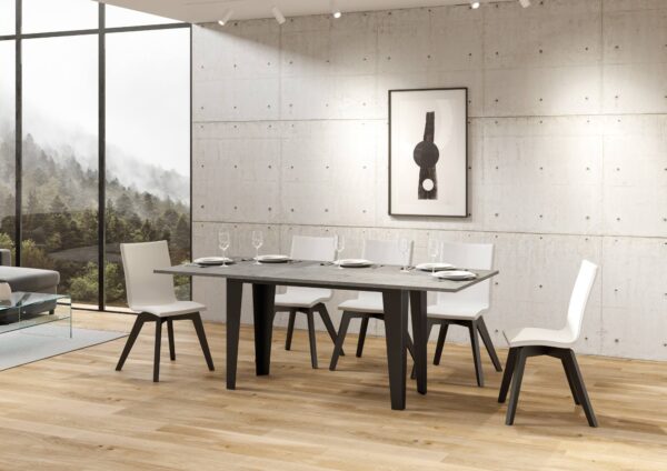 Tavolo apribile 120/200x45/90 cm Flame Double telaio Antracite