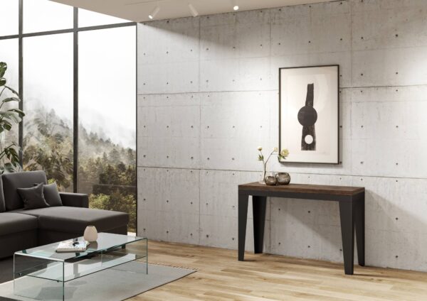 Tavolo apribile 120/200x45/90 cm Flame Double telaio Antracite