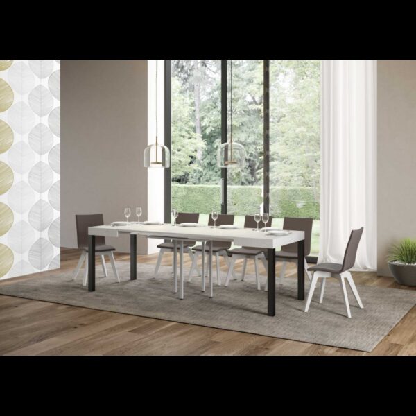 Tavolo allungabile 90x90/246 cm Everyday telaio Antracite