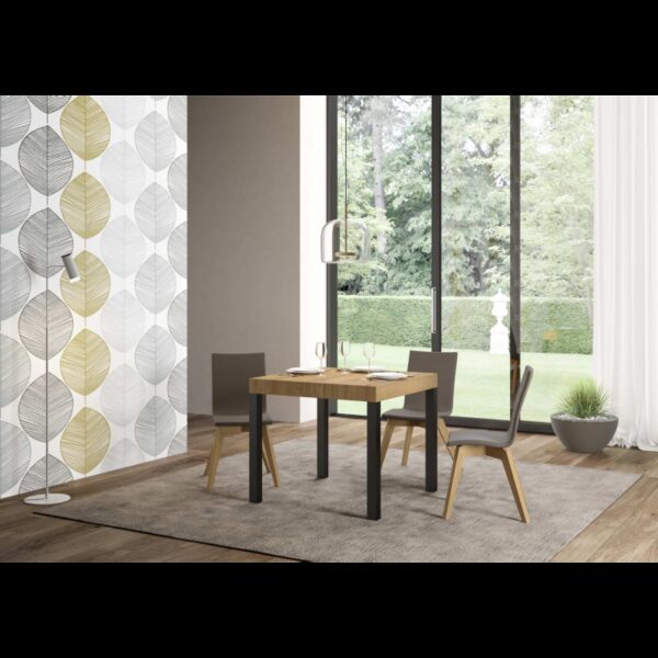 Tavolo allungabile 90x90/246 cm Everyday telaio Antracite