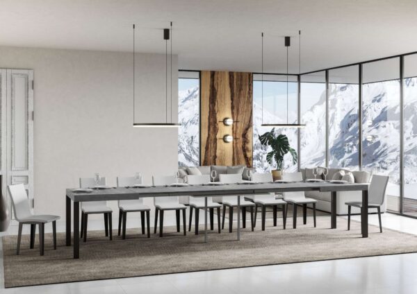Tavolo allungabile 90x130/390 cm Everyday telaio Antracite