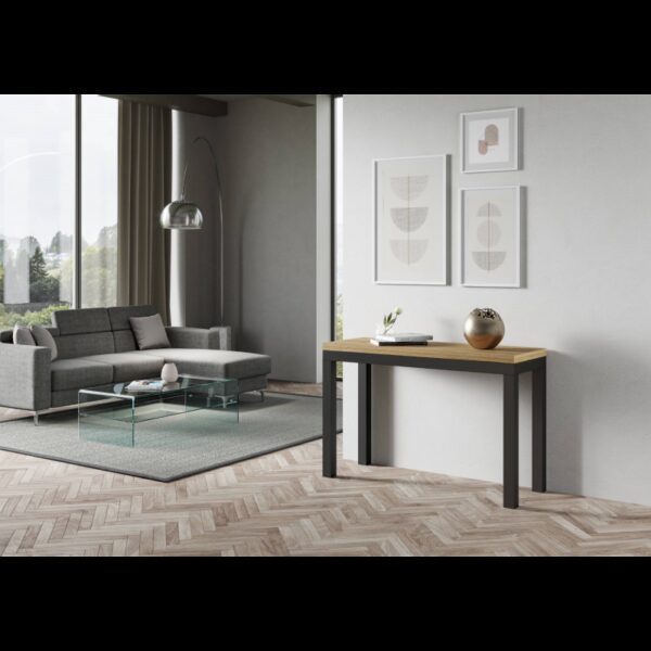 Tavolo apribile 120/200x45/90 cm Everyday Double telaio Antracite