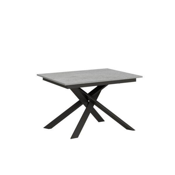 Tavolo allungabile 90x120/180 cm Ganty - bordo in tinta telaio Antracite