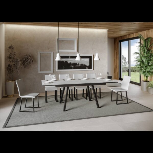 Tavolo allungabile 90x160/220 cm Mirhi telaio Antracite