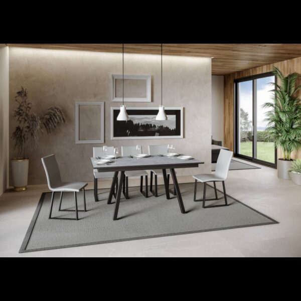Tavolo allungabile 90x160/220 cm Mirhi telaio Antracite