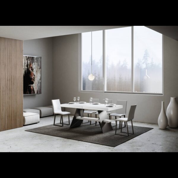 Tavolo allungabile 90x180/440 cm Baita telaio Antracite
