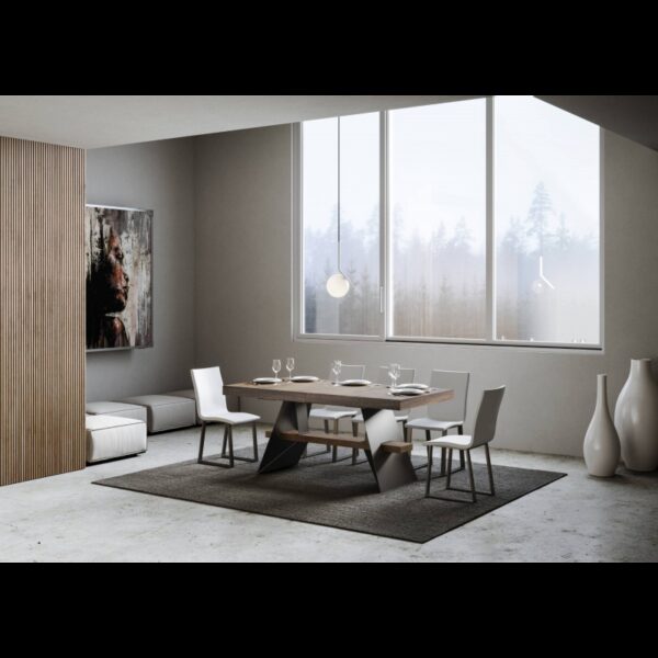 Tavolo allungabile 90x180/440 cm Baita telaio Antracite