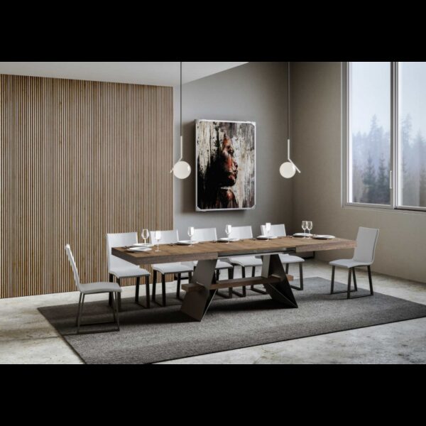 Tavolo allungabile 90x180/440 cm Baita telaio Antracite