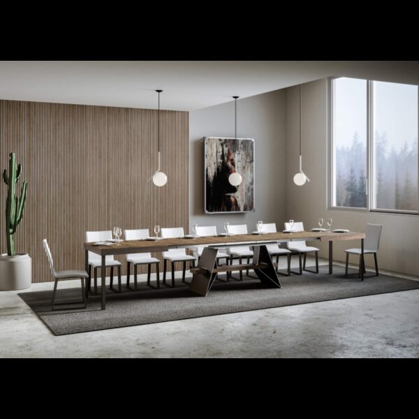 Tavolo allungabile 90x180/440 cm Baita telaio Antracite