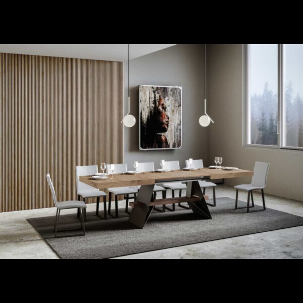 Tavolo allungabile 90x180/440 cm Baita telaio Antracite