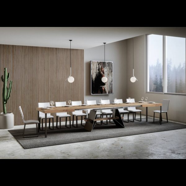 Tavolo allungabile 90x180/440 cm Baita telaio Antracite