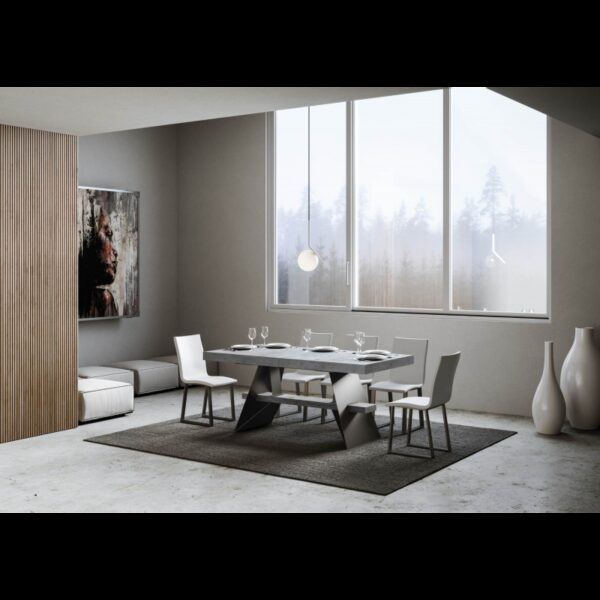 Tavolo allungabile 90x180/440 cm Baita telaio Antracite