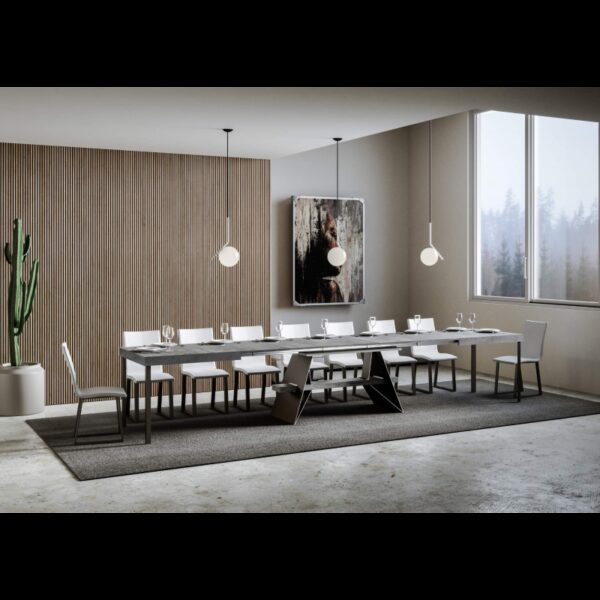 Tavolo allungabile 90x180/440 cm Baita telaio Antracite