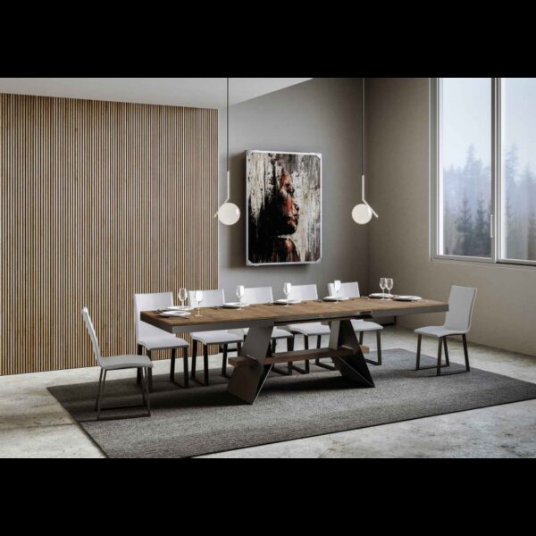 Tavolo allungabile 90x160/420 cm Baita Evolution telaio Antracite