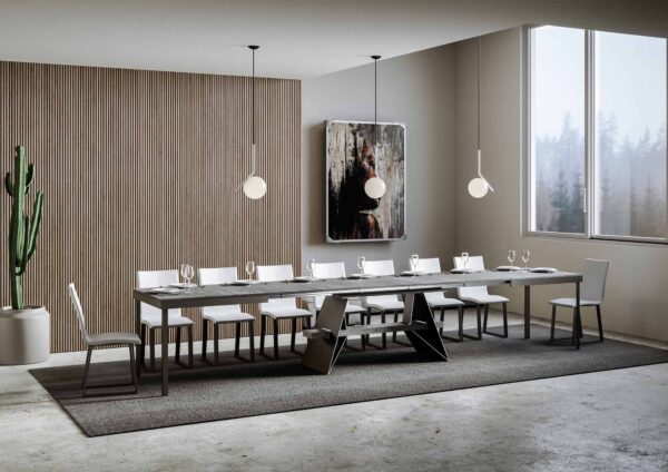 Tavolo allungabile 90x160/420 cm Baita Evolution telaio Antracite