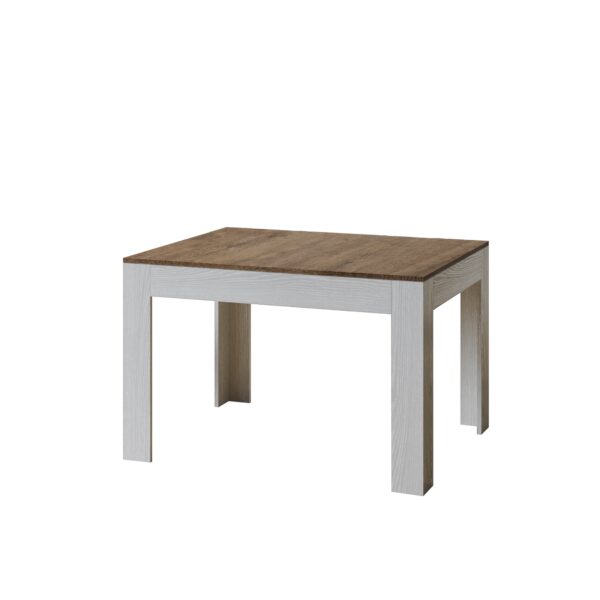 Tavolo allungabile 90x120/180 cm Bibi Mix piano Bianco Spatolato - base Antracite Spatolato