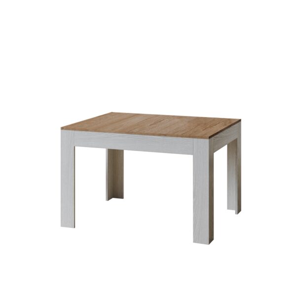 Tavolo allungabile 90x120/180 cm Bibi Mix piano Bianco Spatolato - base Antracite Spatolato