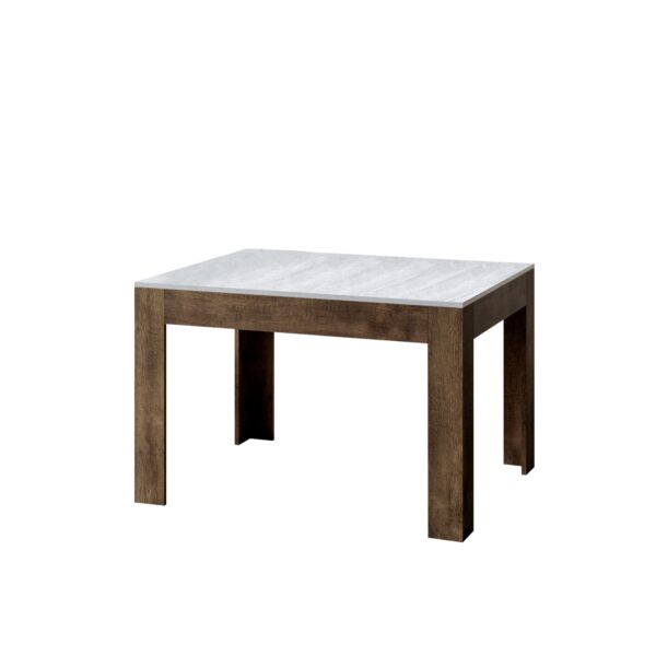 Tavolo allungabile 90x120/180 cm Bibi Mix piano Bianco Spatolato - base Antracite Spatolato