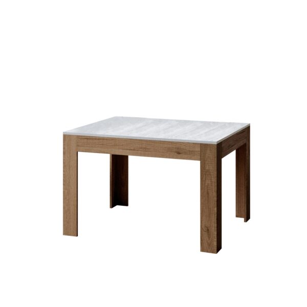 Tavolo allungabile 90x120/180 cm Bibi Mix piano Bianco Spatolato - base Antracite Spatolato