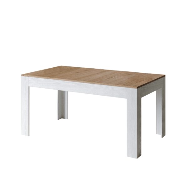 Tavolo allungabile 90x160/220 cm Bibi Mix piano Bianco Spatolato - base Antracite Spatolato