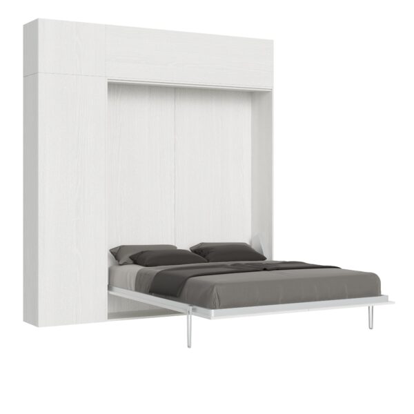 Letto a scomparsa 160 verticale Kentaro con colonna e pensili