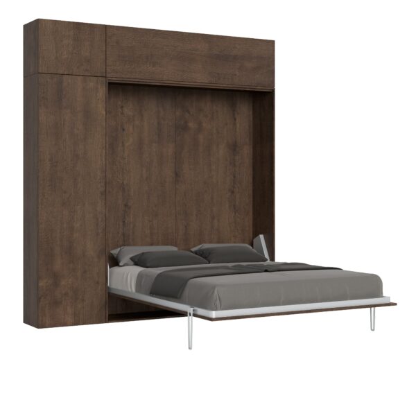 Letto a scomparsa 160 verticale Kentaro con colonna e pensili