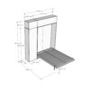 Letto a scomparsa 140 verticale Kentaro con colonna e pensili