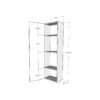 Letto a scomparsa 140 verticale Kentaro con colonna e pensili