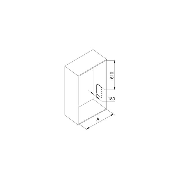 Appendiabiti per armadio Sling, 600 - 830, Plastica bianca, Acciaio e Tecnoplastica.