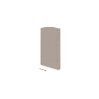 Coppia spessore laterale per appendiabiti per armadio Hang, Verniciato grigio pietra, Tecnoplasticato