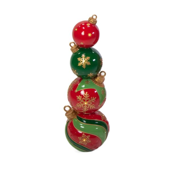 Sfera resina torre con led verde e rosso cm ø29,5h90