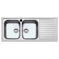 Lavello SAXT333A 2 vasche 116x50 cm gocciolatoio destro