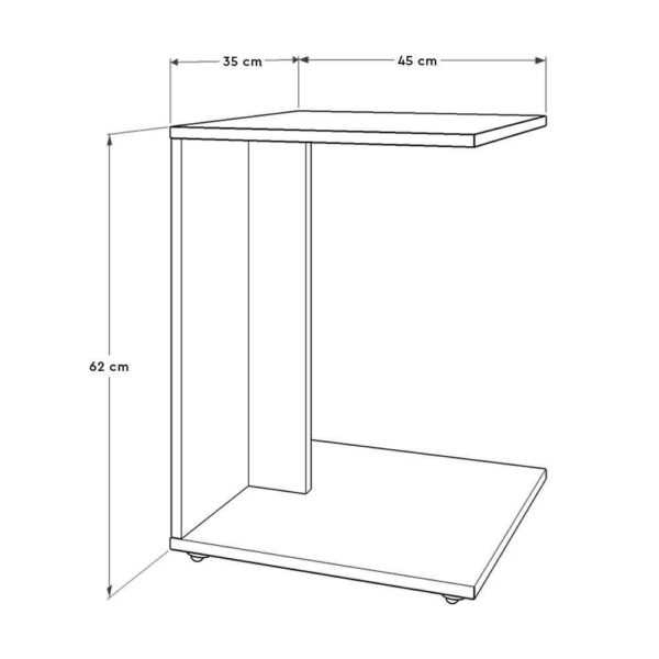 Tavolino per divano porta pc SHP09LT1 rovere tartufo
