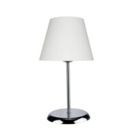 Lampada da tavolo Elva ASZ1047 in metallo e paralume tessuto